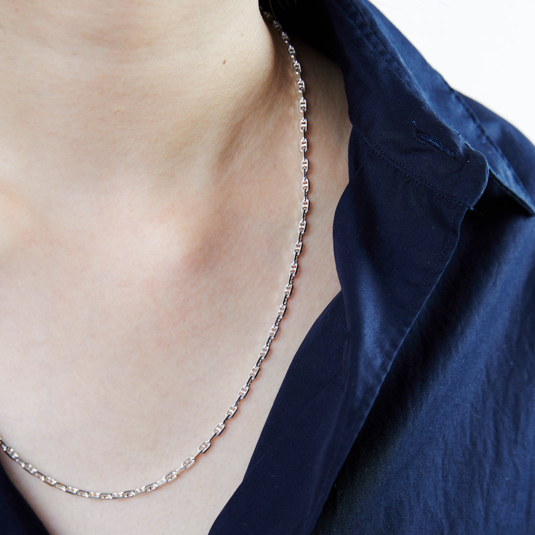 XOLO JEWELRY Flat Link Necklace -Double-