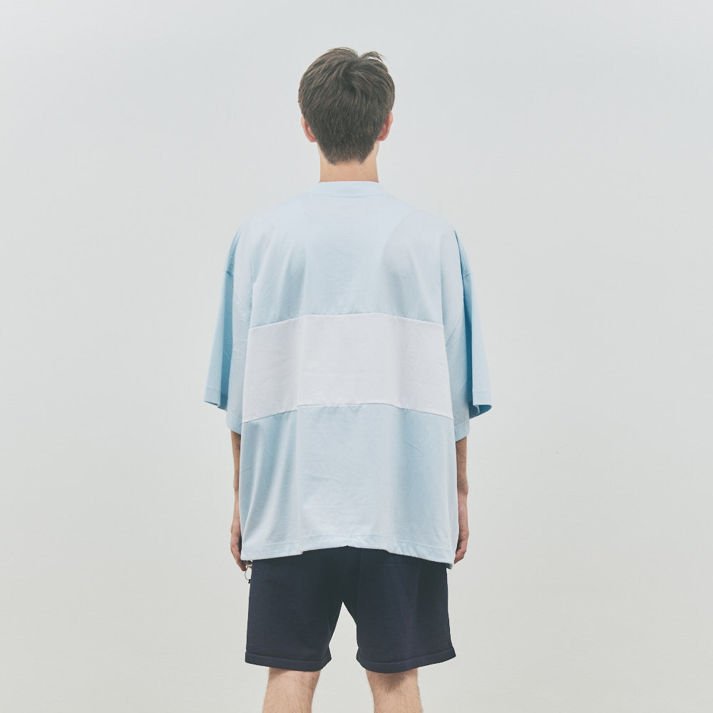 is-ness BALLOON COLOR BLOCK SHORT SLEEVE T-SHIRT