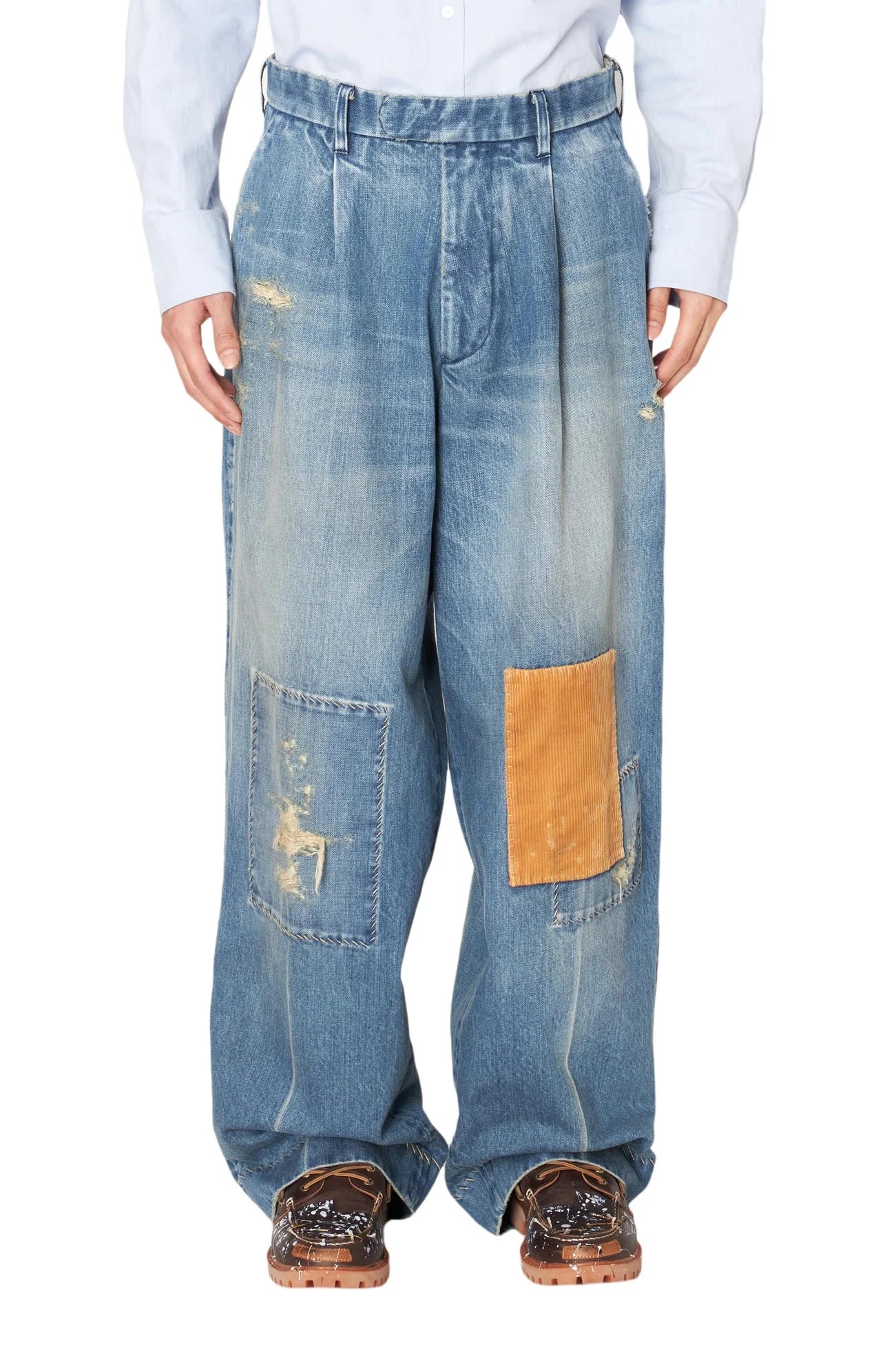 kolor Patchwork Denim Pants - Main Image