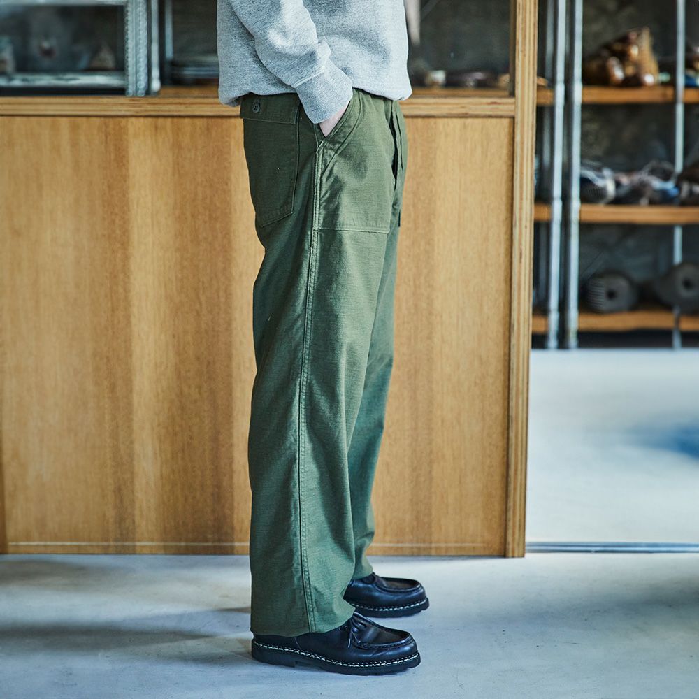 orSlow VINTAGE FIT FATIGUE PANTS Dark Olive