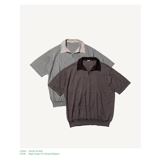A.PRESSE High Gauge S/S Striped Skipper