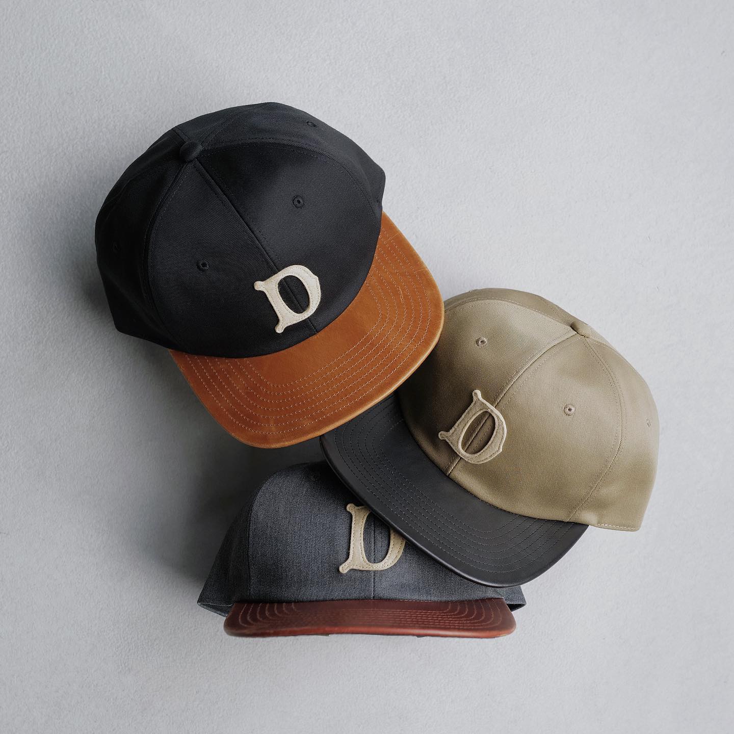 半額】 H.W.DOG&CO. / 2 TONE LEATHER COTTON CAP - 帽子