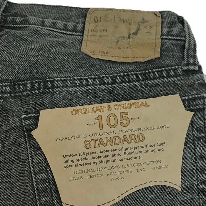 orSlow 105 90’s 5POCKET BLACK DENIM STONE WASH
