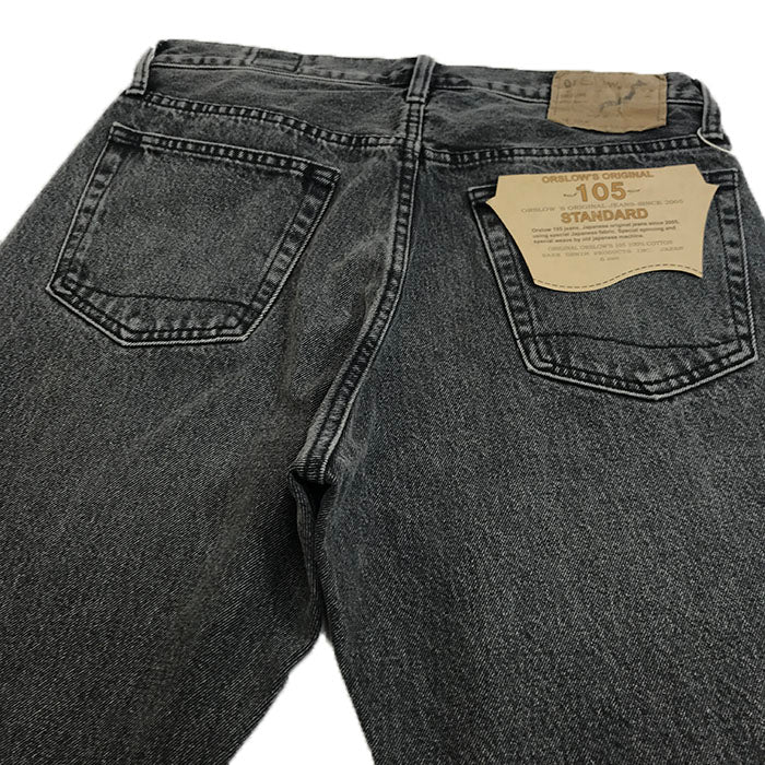 orSlow 105 90’s 5POCKET BLACK DENIM STONE WASH