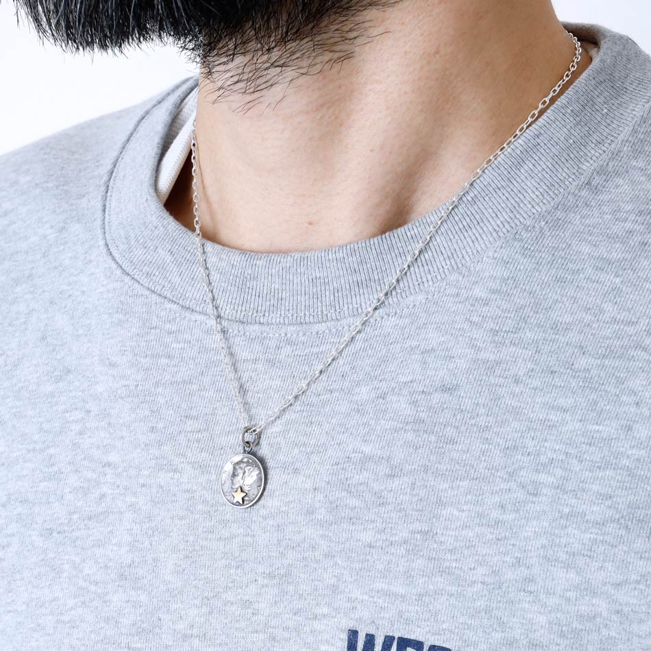 Button Works Mercury Dime Coin Necklace - Star