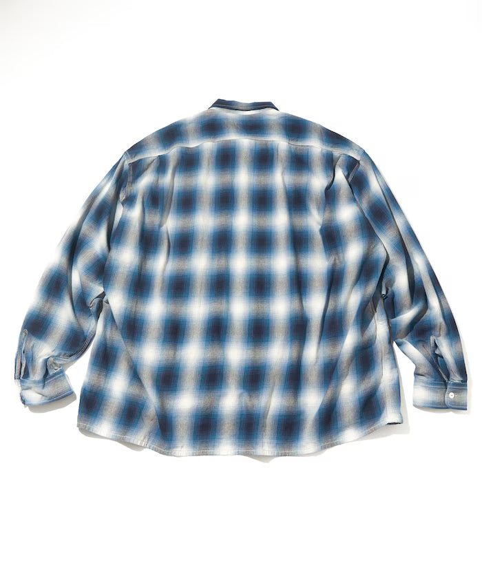 CAHLUMN Magazine Pocket Open Collar Shirt (Ombre)