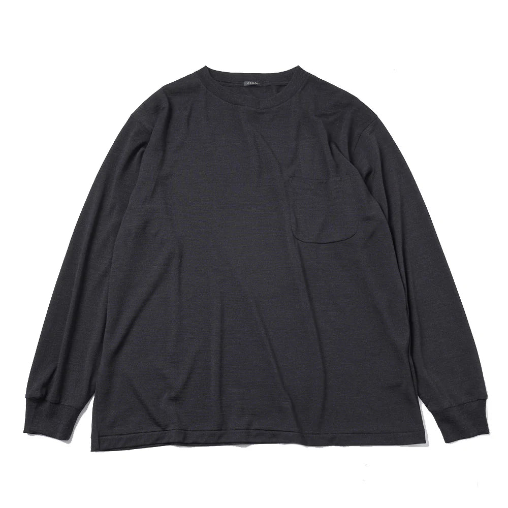 COMOLI Summer Wool Long Sleeve T-shirt