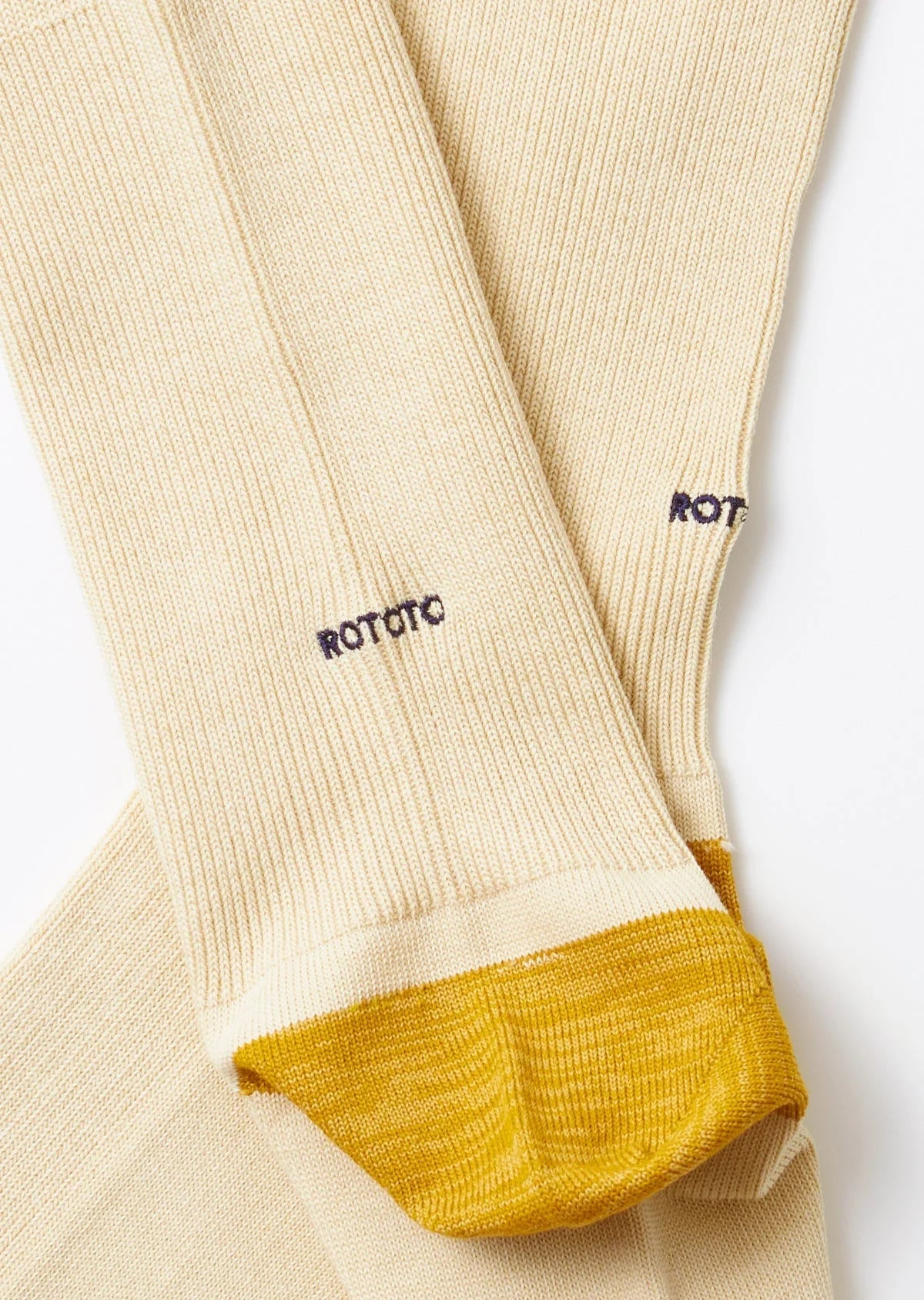 RoToTo ORGANIC COTTON & RECYCLE POLYESTER RIBBED CREW SOCKS