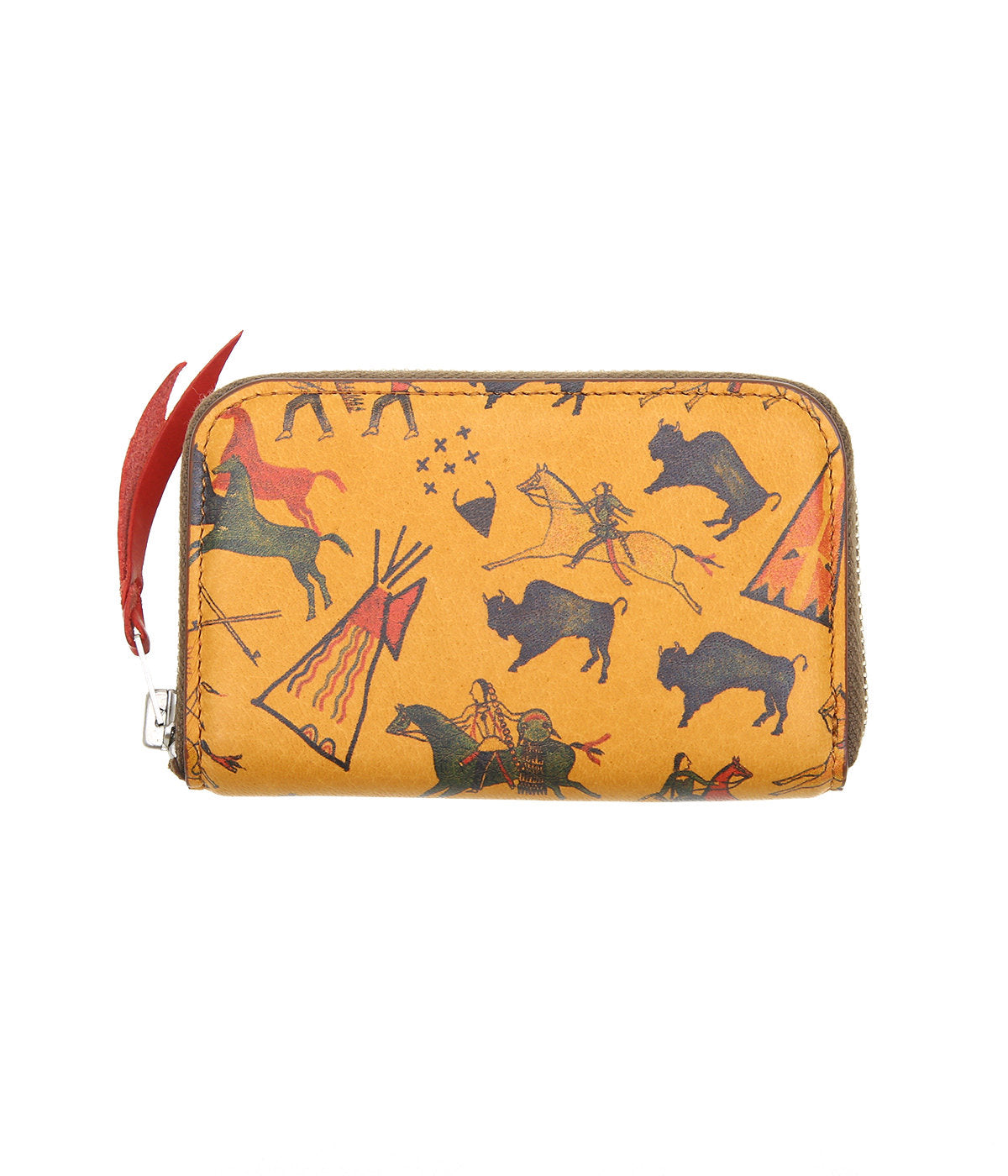 LARRY SMITH ROUND FASTENER WALLET S TIPI ART