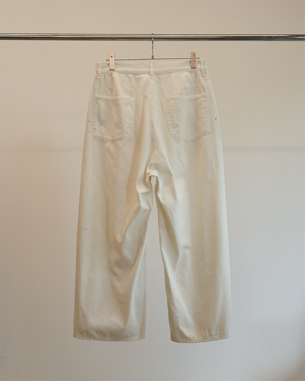 ANCELLM LIGHT OZ WIDE STRAIGHT DENIM PANTS (WHITE)