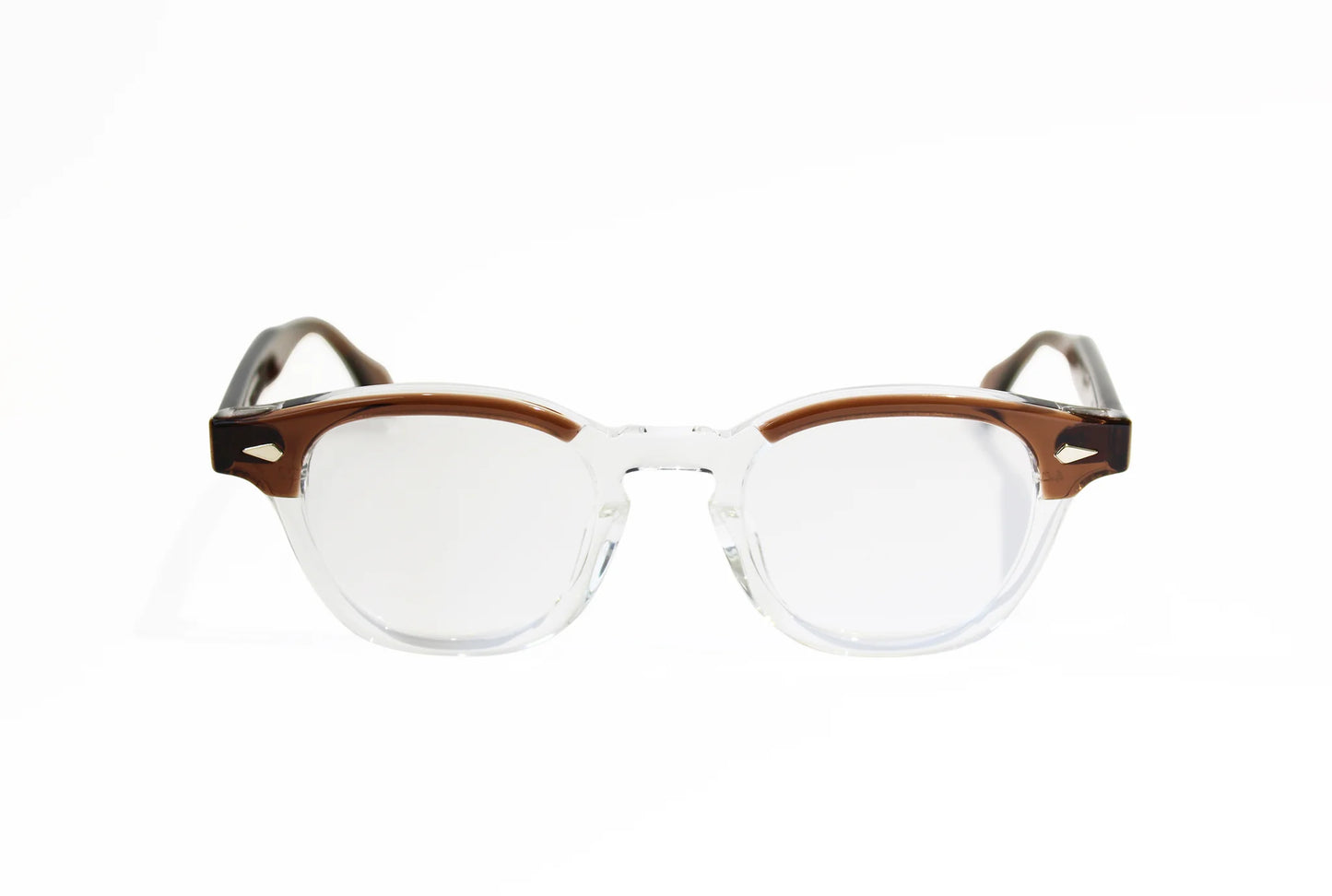 JULIUS TART OPTICAL AR Eyeglass Frame Brown Crystal Brow