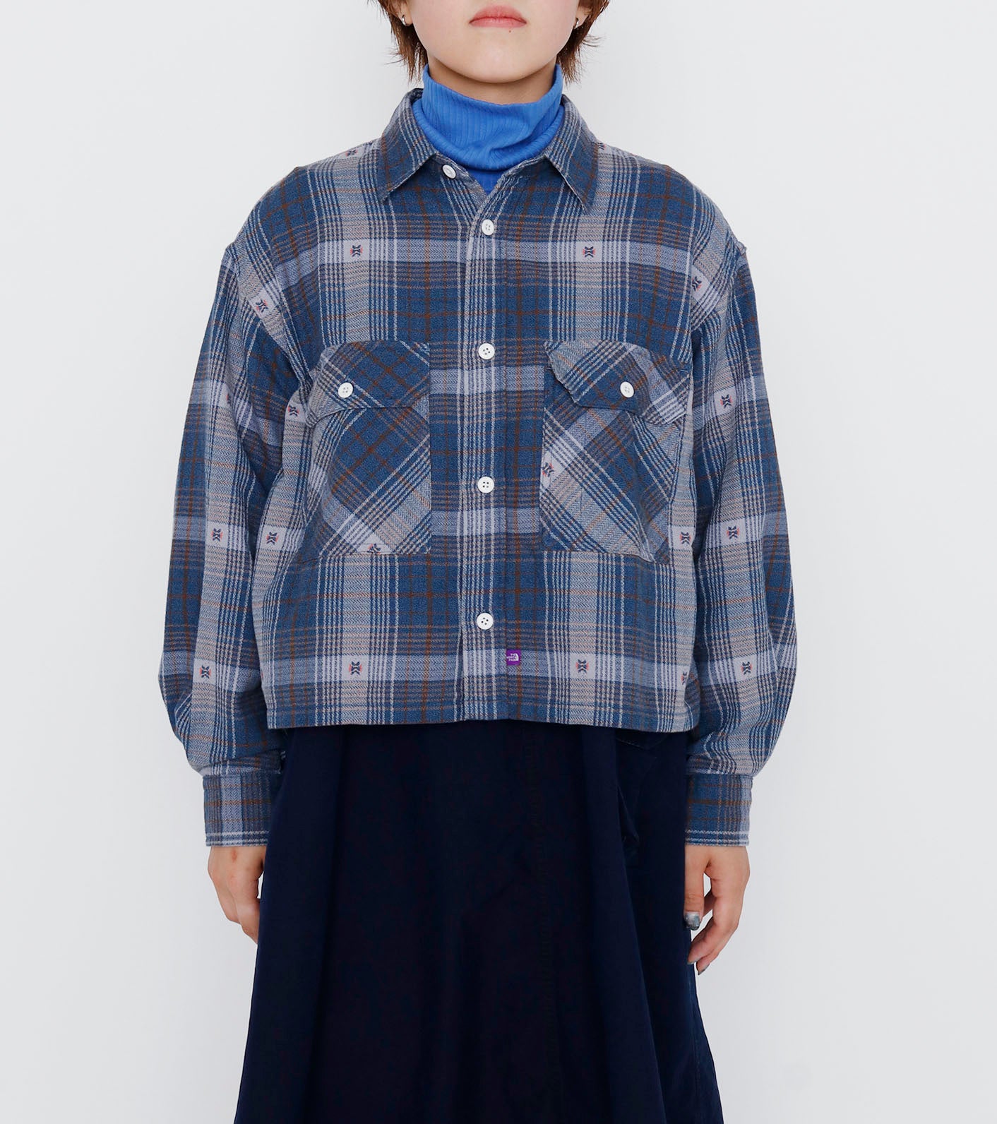 THE NORTH FACE PURPLE LABEL Amunzen Plaid Field Cropped Shirt
