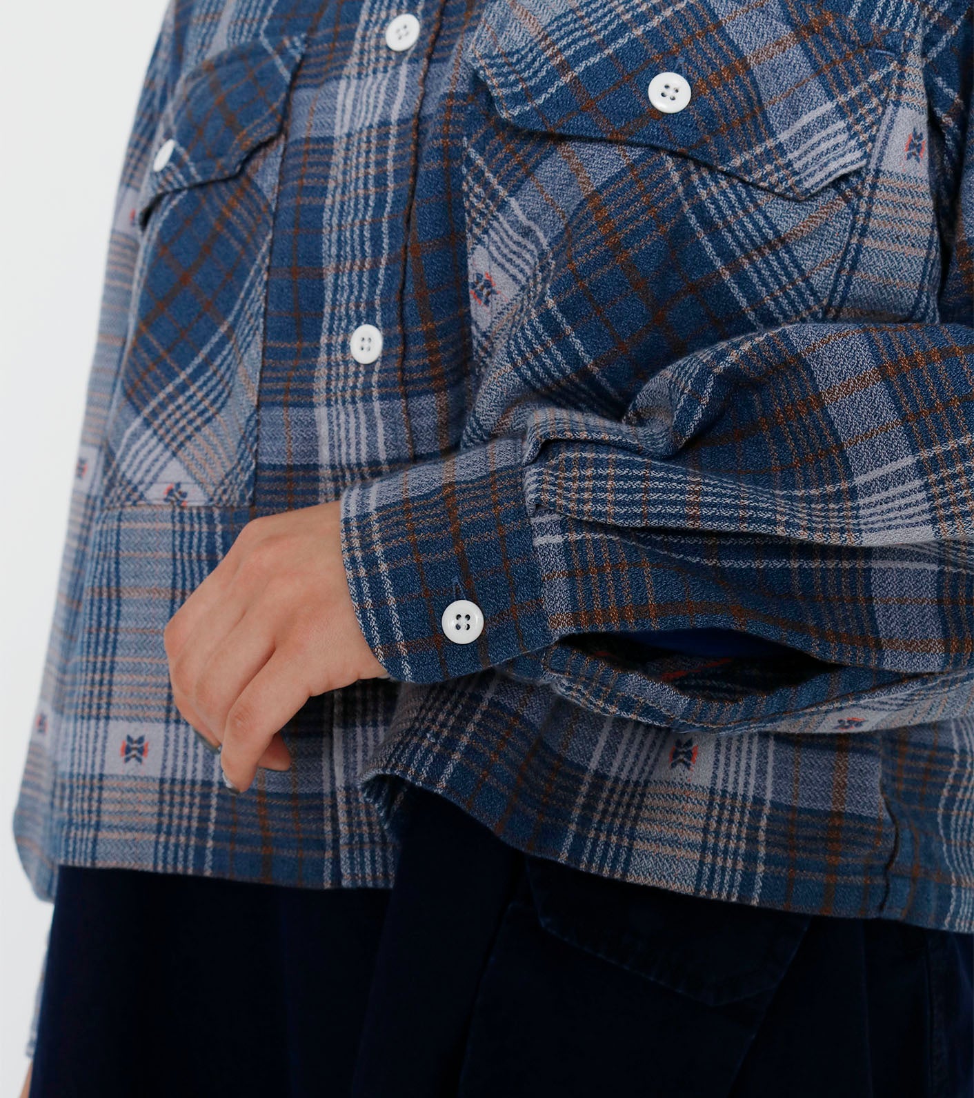 THE NORTH FACE PURPLE LABEL Amunzen Plaid Field Cropped Shirt