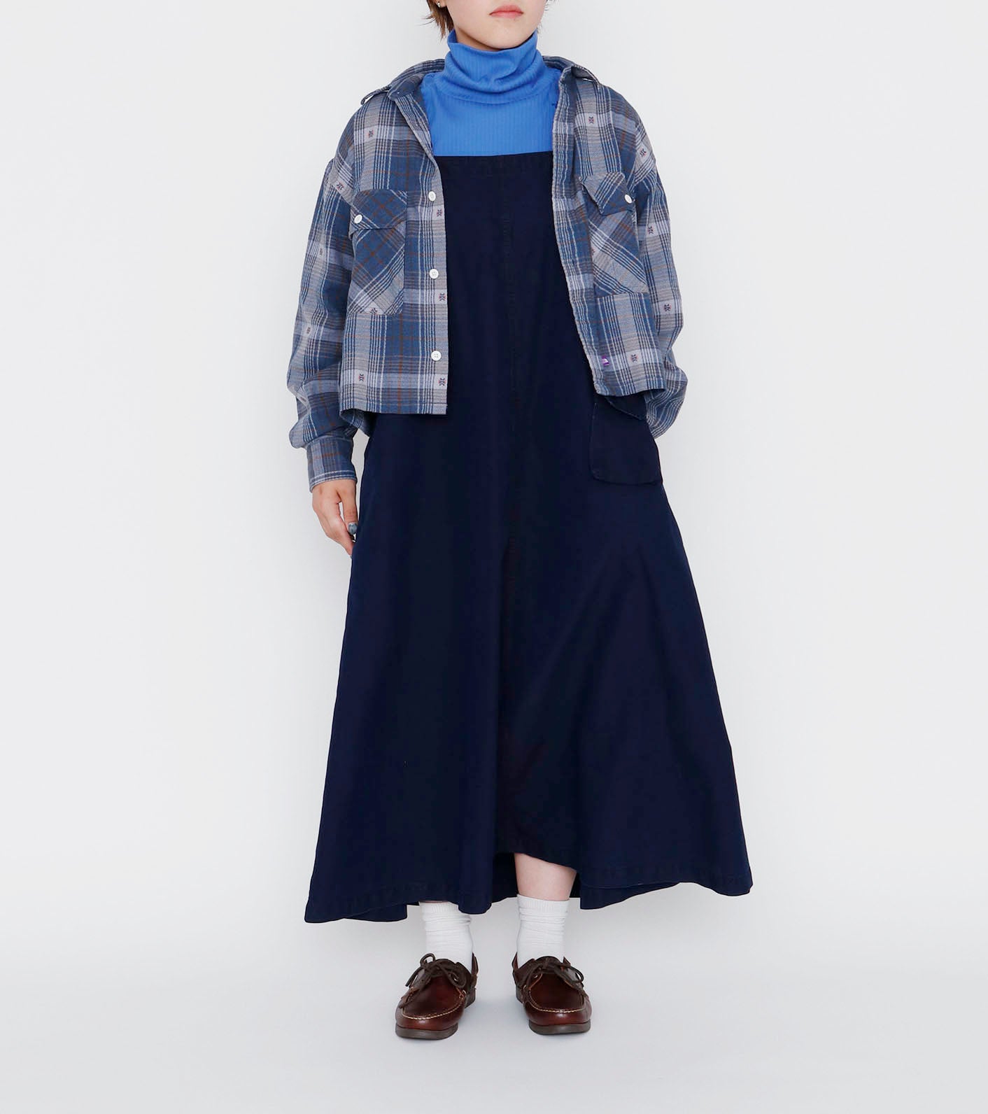THE NORTH FACE PURPLE LABEL Amunzen Plaid Field Cropped Shirt