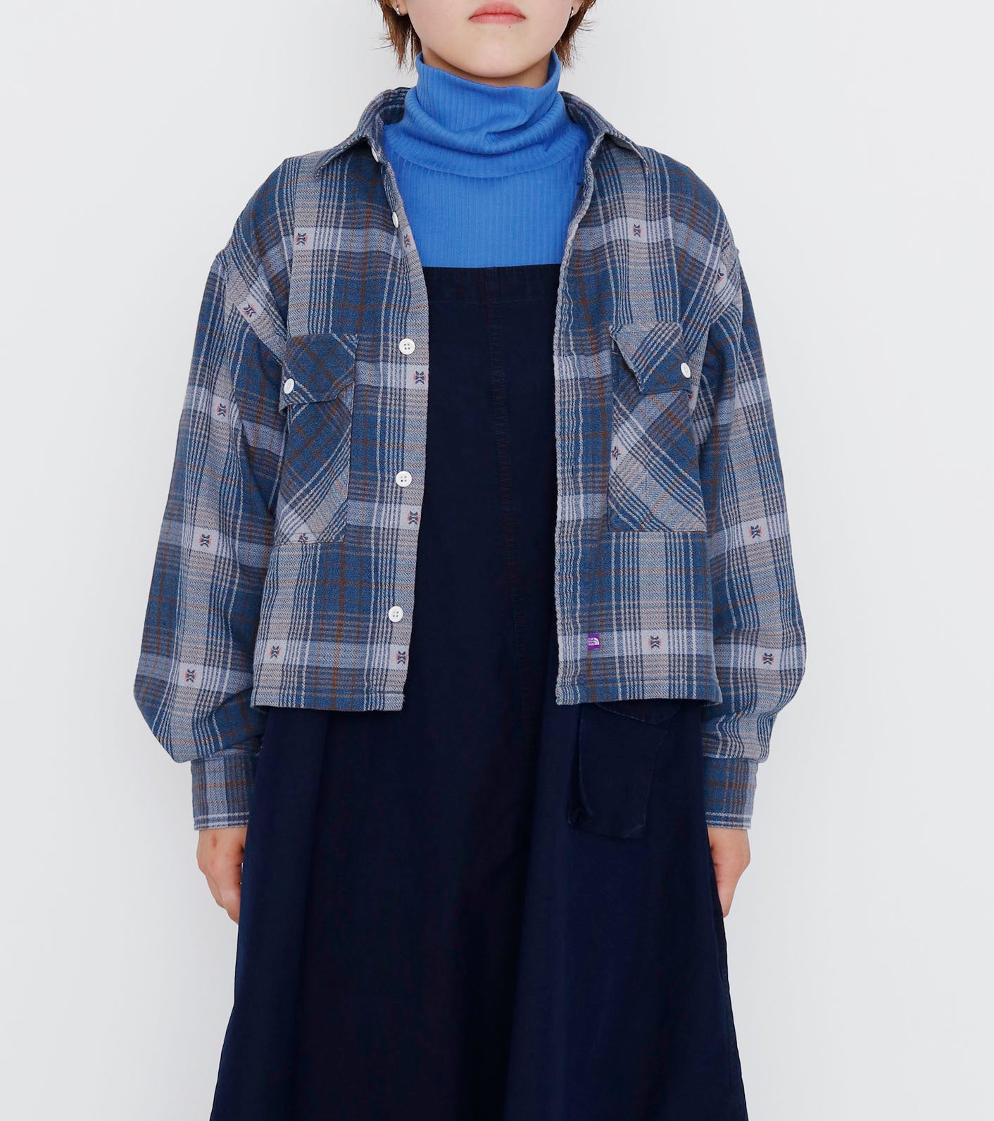THE NORTH FACE PURPLE LABEL Amunzen Plaid Field Cropped Shirt