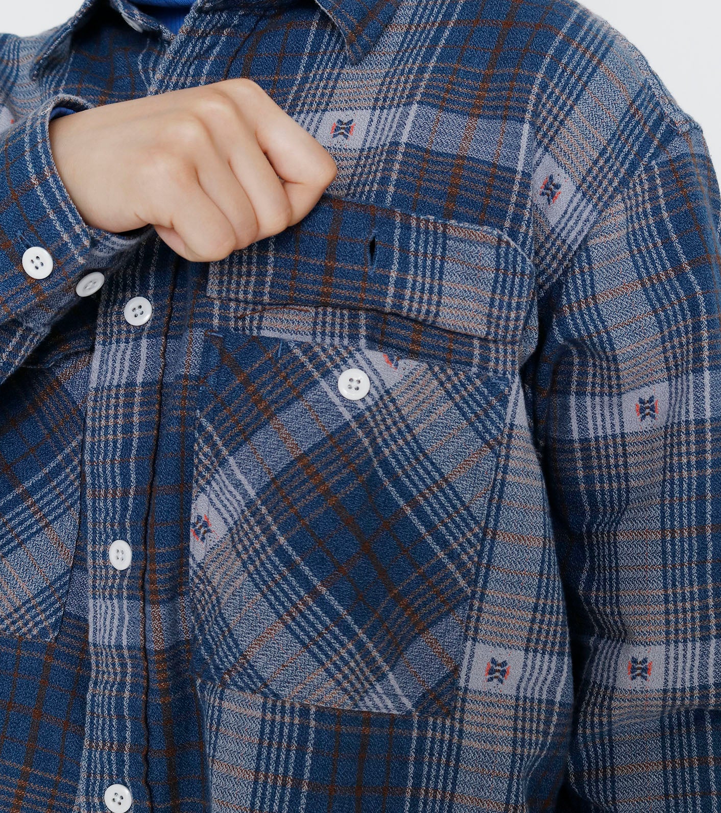 THE NORTH FACE PURPLE LABEL Amunzen Plaid Field Cropped Shirt
