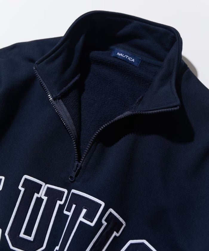 NAUTICA JAPAN Arch Logo Cadet Collar Sweatshirt
