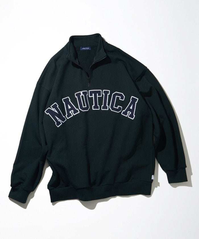 NAUTICA JAPAN Arch Logo Cadet Collar Sweatshirt
