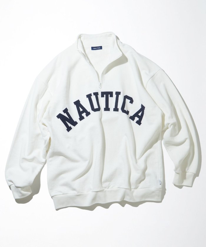 NAUTICA JAPAN Arch Logo Cadet Collar Sweatshirt
