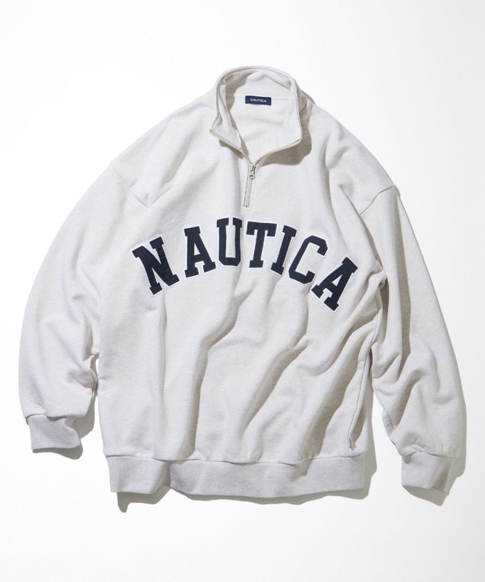 NAUTICA JAPAN Arch Logo Cadet Collar Sweatshirt