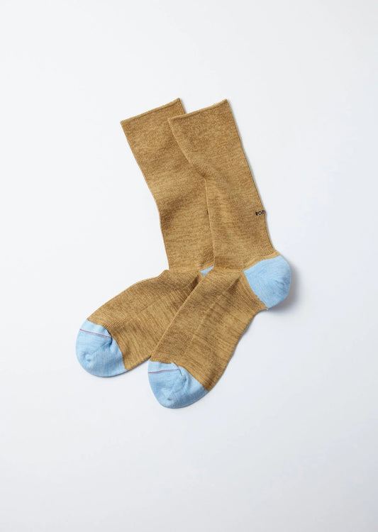 RoToTo ORGANIC COTTON & RECYCLE POLYESTER RIBBED CREW SOCKS