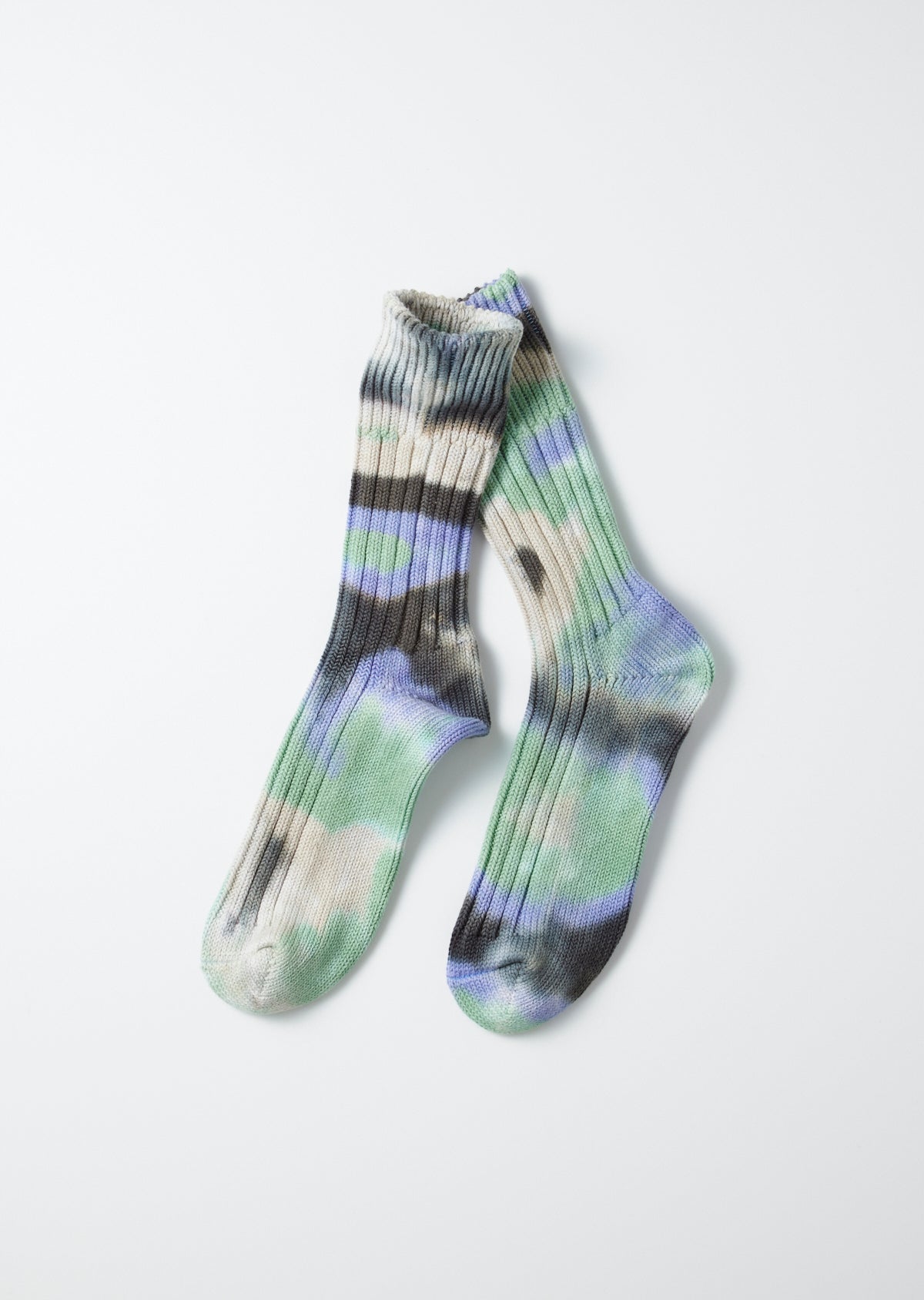 RoToTo CHUNKY RIBBED CREW SOCKS ”TIE DYE”