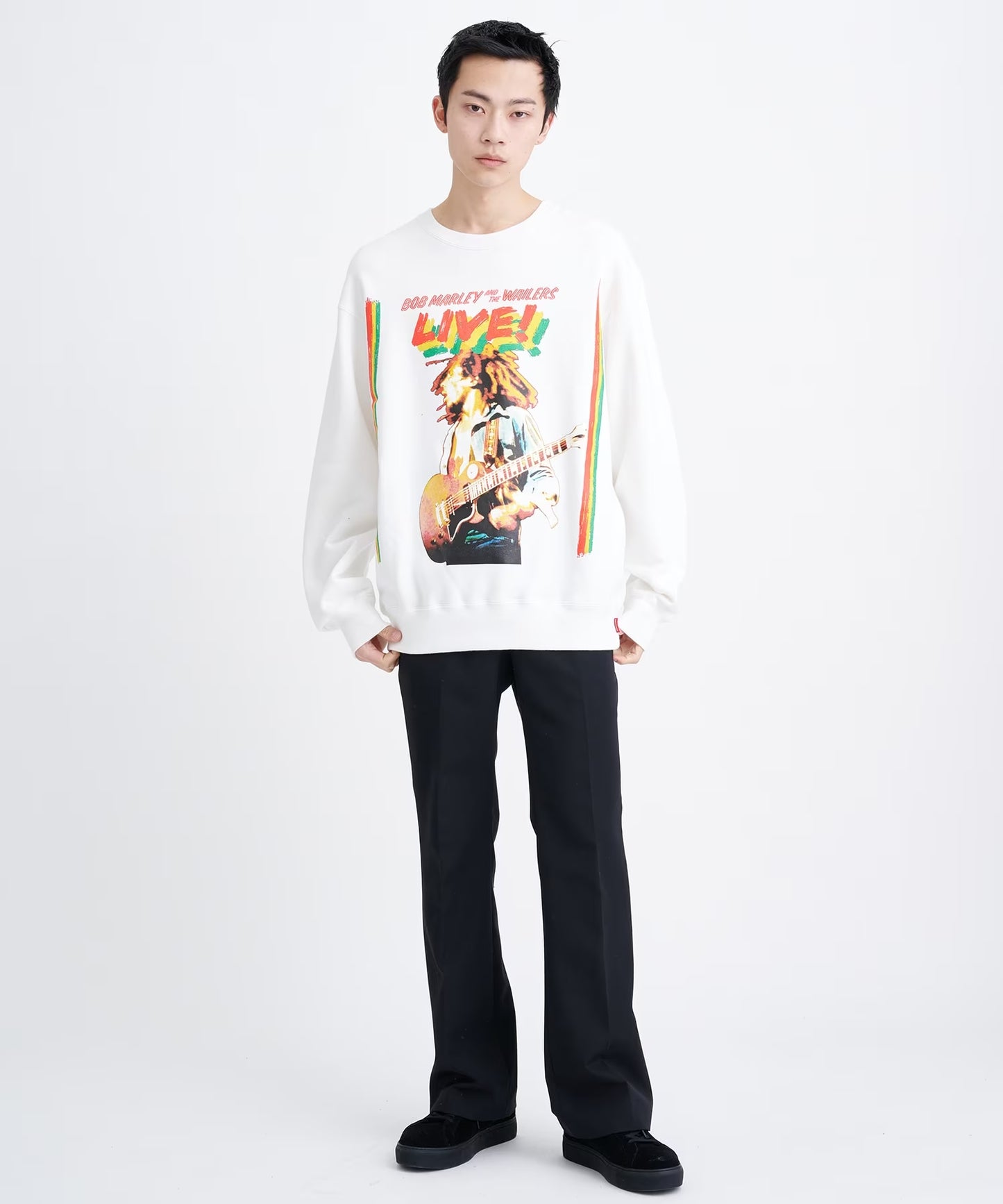 WACKO MARIA BOB MARLEY MIDDLE WEIGHT CREW NECK SWEAT SHIRT