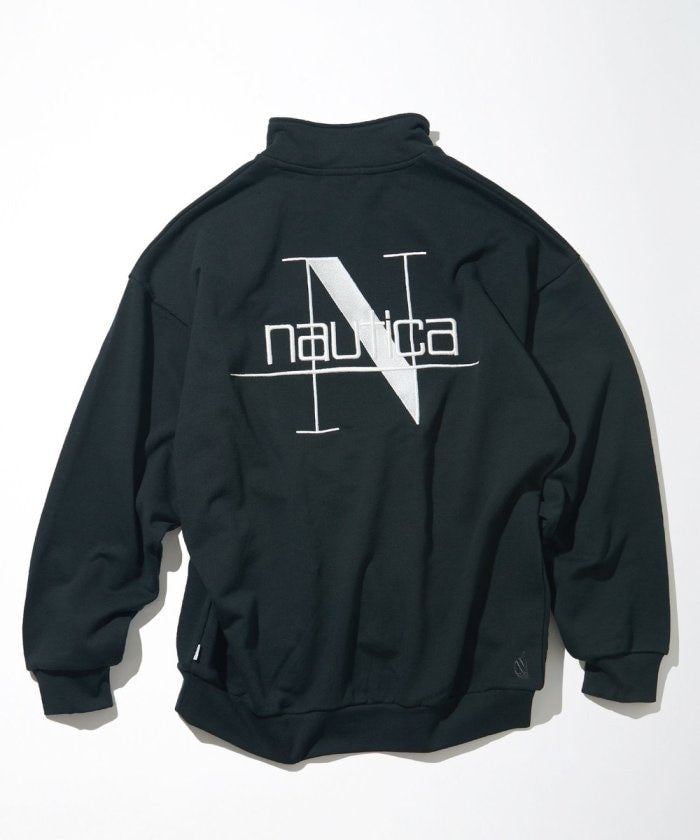 NAUTICA JAPAN Back Embroidery Logo Cadet Collar Sweatshirt