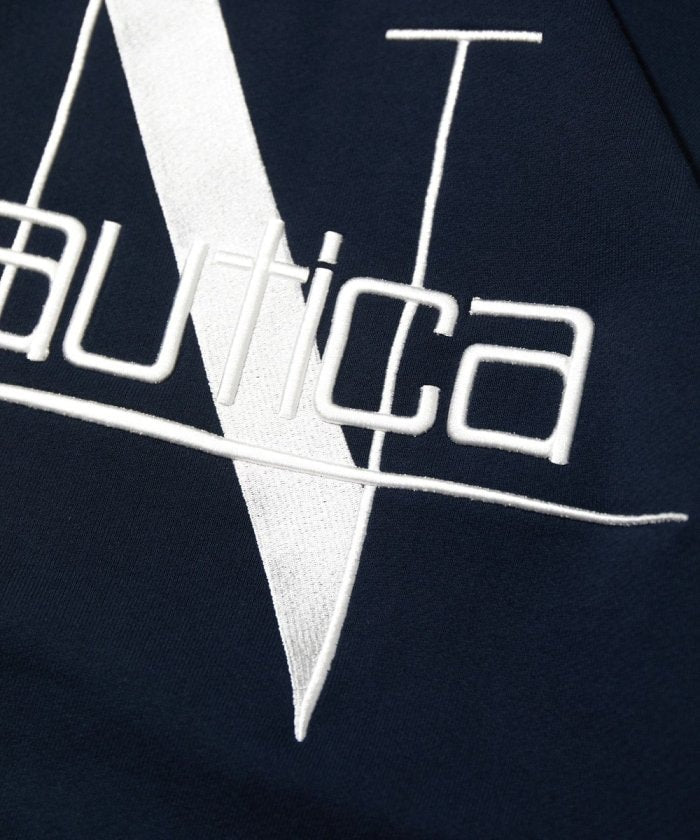 NAUTICA JAPAN Back Embroidery Logo Cadet Collar Sweatshirt