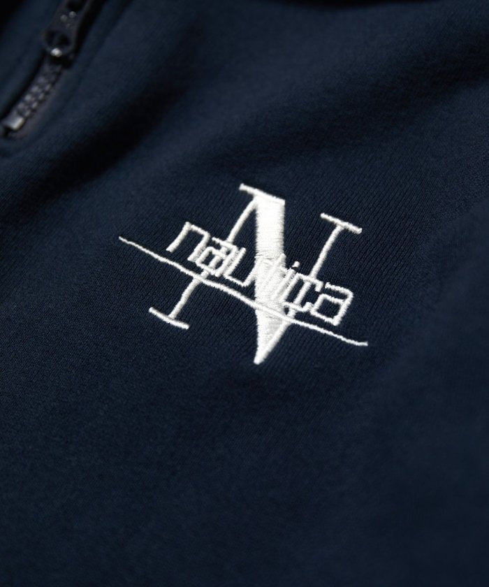 NAUTICA JAPAN Back Embroidery Logo Cadet Collar Sweatshirt