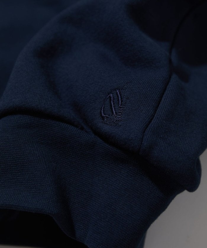 NAUTICA JAPAN Back Embroidery Logo Cadet Collar Sweatshirt