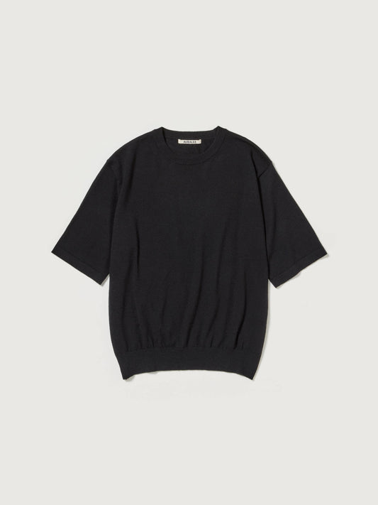 AURALEE CASHMERE HARD TWIST KNIT TEE