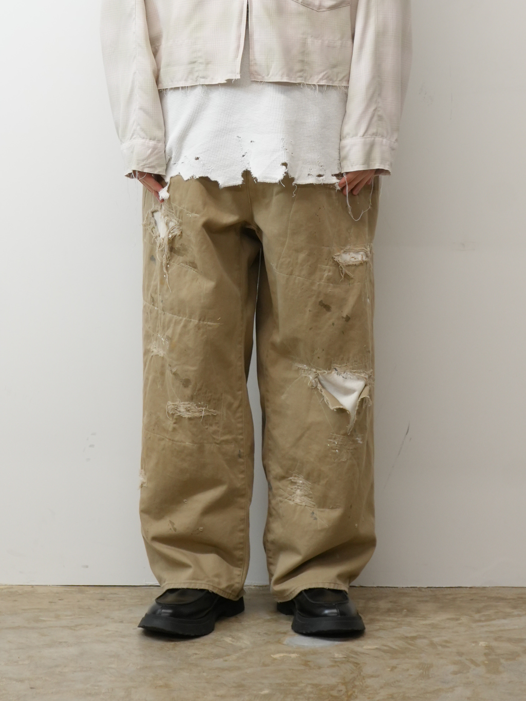 ANCELLM REMAKE WIDE CHINO TROUSERS
