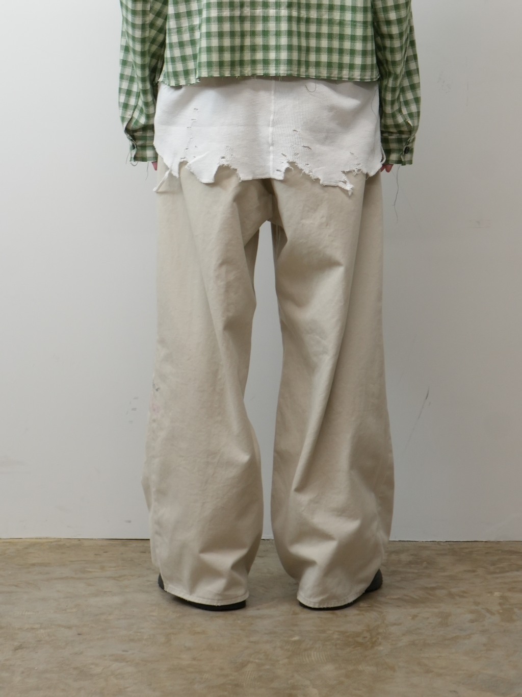ANCELLM REMAKE WIDE CHINO TROUSERS