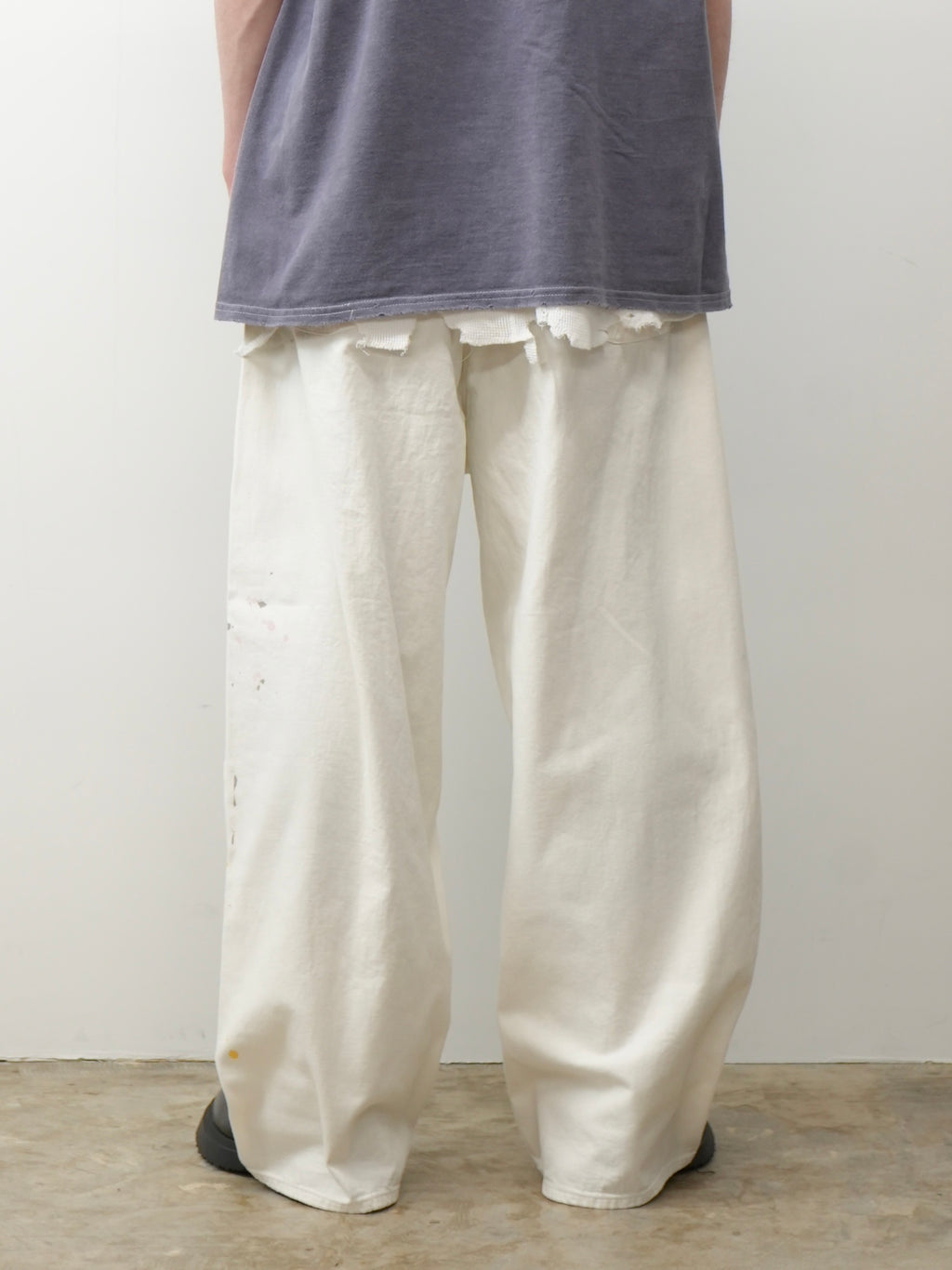 ANCELLM LIGHT OZ WIDE STRAIGHT DENIM PANTS (WHITE)