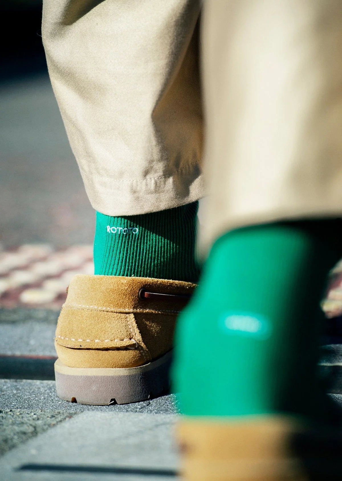 RoToTo ORGANIC COTTON & RECYCLE POLYESTER RIBBED CREW SOCKS