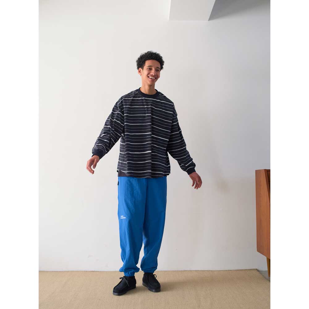 S.F.C (STRIPES FOR CREATIVE) SUPER BIG MIX STRIPE LS NYLON TEE