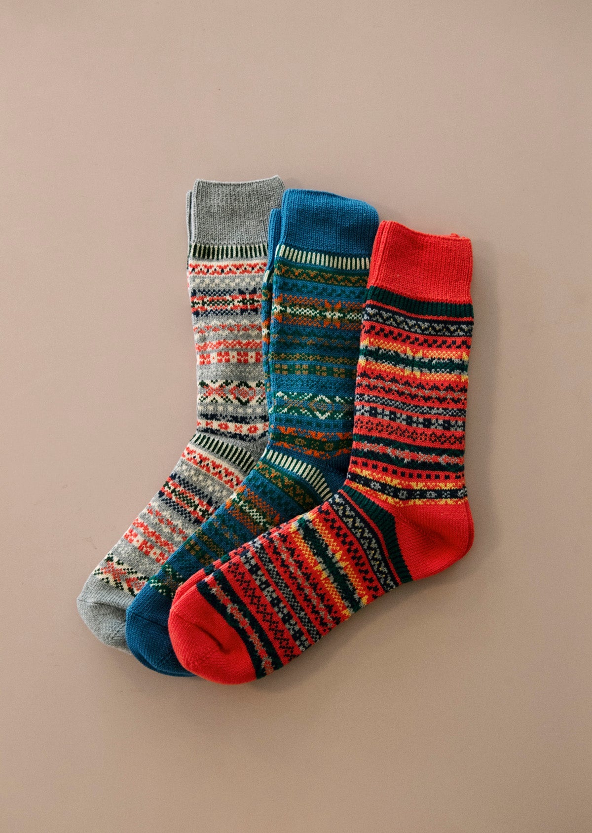RoToTo JACQUARD CREW SOCKS ”FAIRISLE”