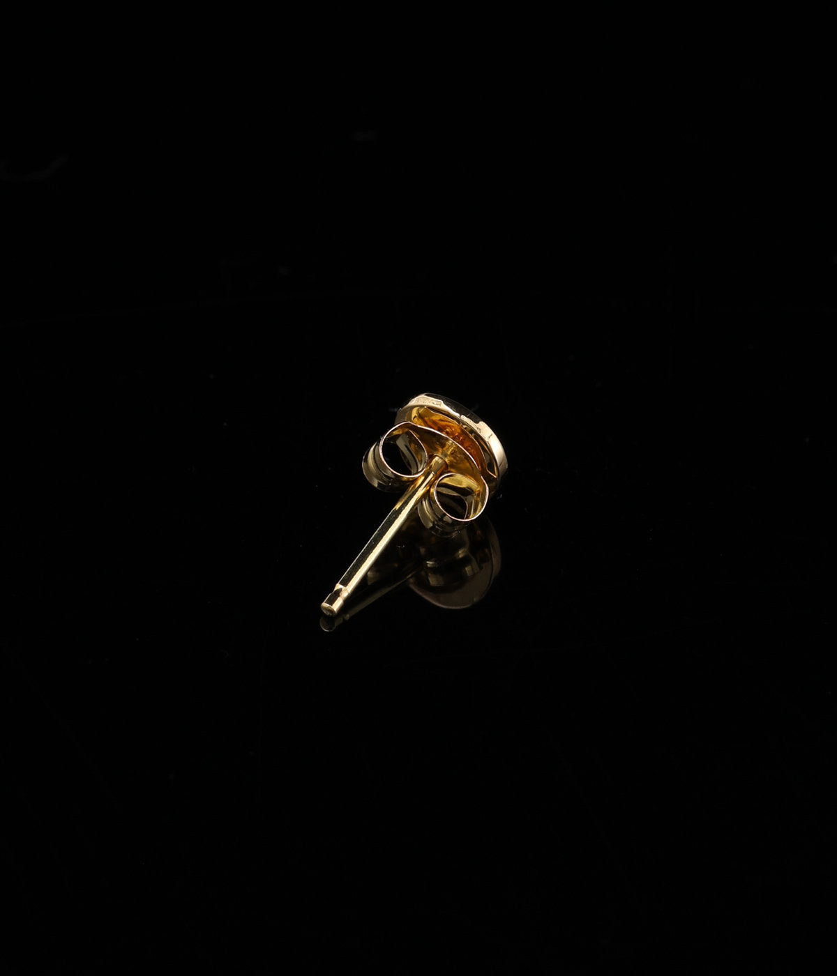 LARRY SMITH 18K GOLD EAGLE HEAD PIERCED EARRINGS