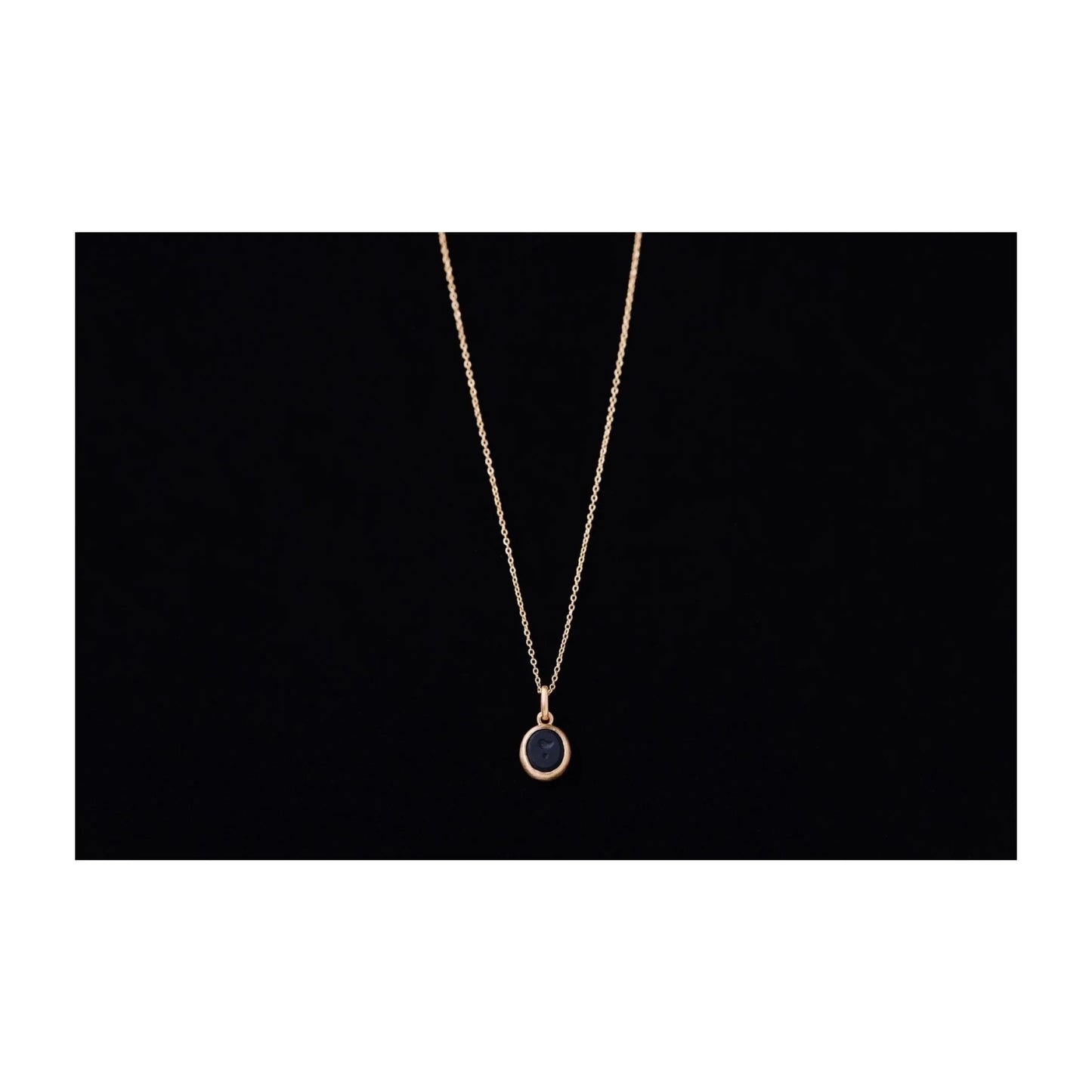 Porter Classic INTAGLIO GOLD NECKLACE ONYX