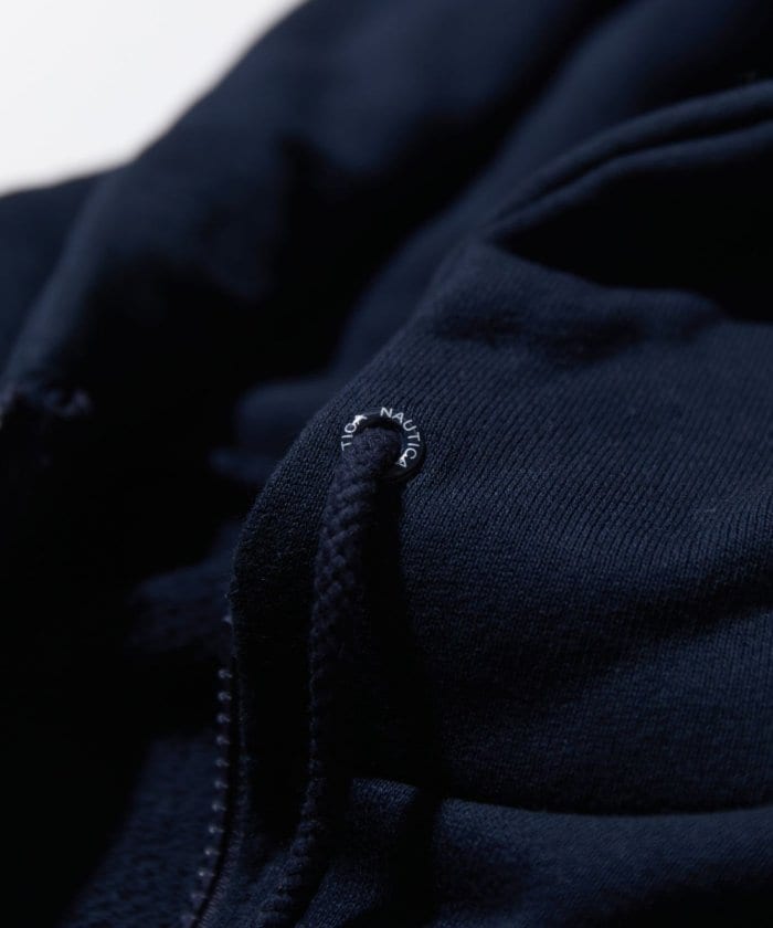NAUTICA JAPAN Felt Patch Arch Logo Full Zip Sweat Hoodie