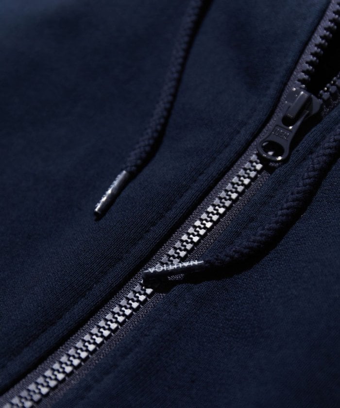 NAUTICA JAPAN Felt Patch Arch Logo Full Zip Sweat Hoodie