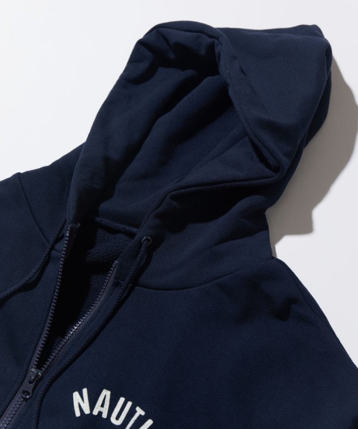 NAUTICA JAPAN Felt Patch Arch Logo Full Zip Sweat Hoodie