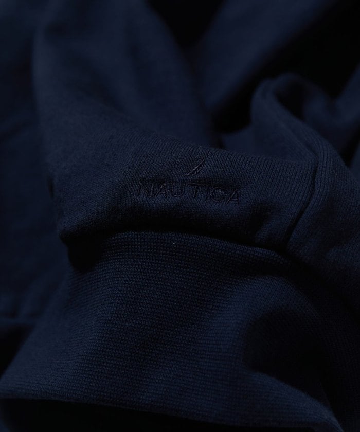 NAUTICA JAPAN Felt Patch Arch Logo Full Zip Sweat Hoodie
