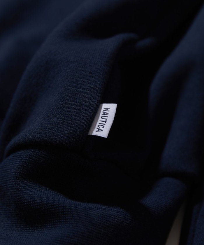 NAUTICA JAPAN Felt Patch Arch Logo Full Zip Sweat Hoodie