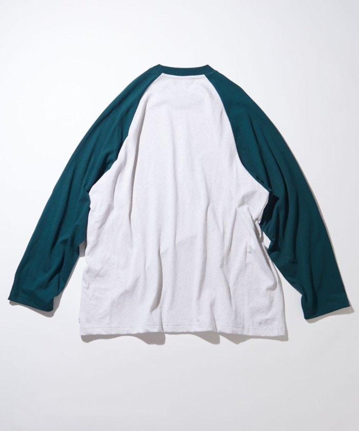 NAUTICA JAPAN Felt Patch Arch Logo Raglan Tee