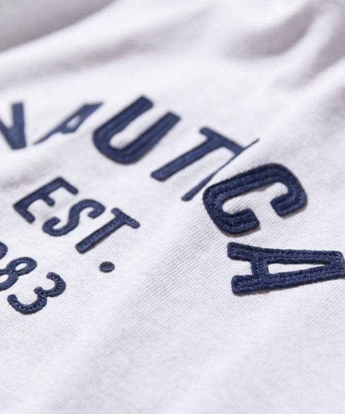 NAUTICA JAPAN Felt Patch Arch Logo Raglan Tee