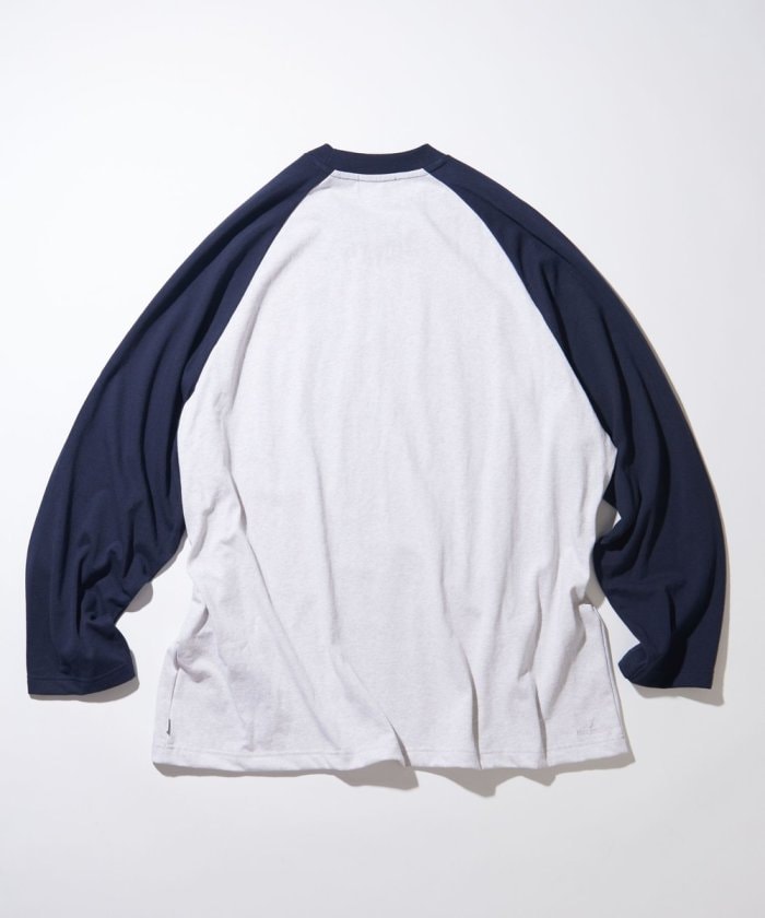 NAUTICA JAPAN Felt Patch Arch Logo Raglan Tee