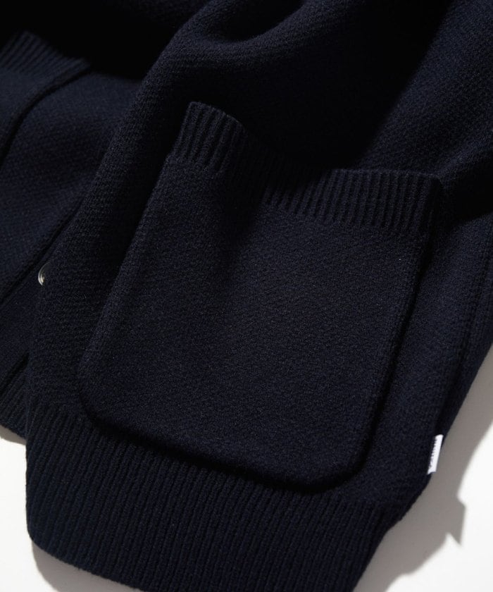 NAUTICA JAPAN Felt Patch Arch Logo V-neck Cardigan