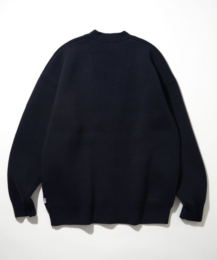 NAUTICA JAPAN Felt Patch Arch Logo V-neck Cardigan
